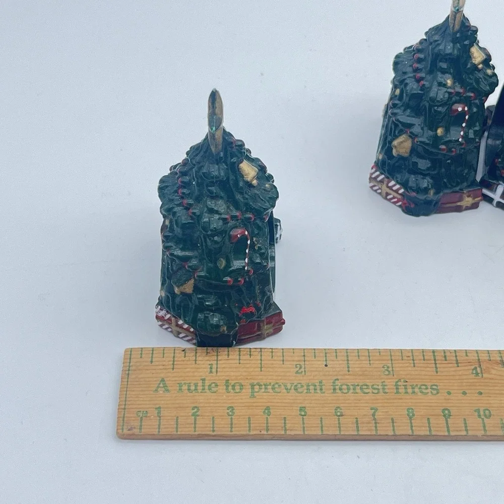 Christmas Napkin Rings Christmas Tree Shape Gold‎ Star Resin 3